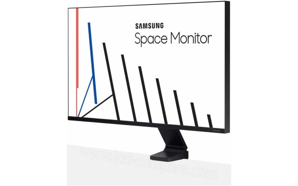 SAMSUNG S32R754U - Vue 3/4 droite (bureau non inclus)