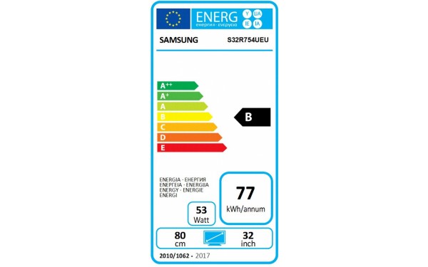 SAMSUNG S32R754U - &Eacute;tiquette &eacute;nergie