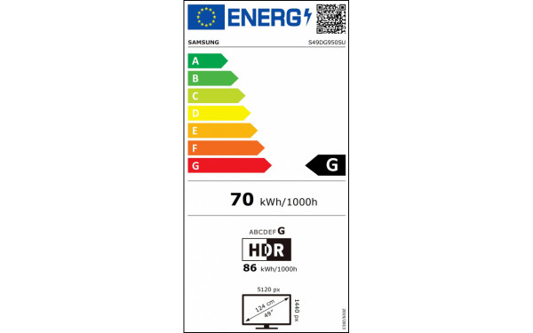 SAMSUNG LS49DG950SUXDU - &Eacute;tiquette &eacute;nergie v2