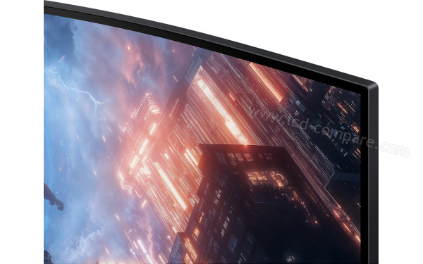 SAMSUNG LS49FG910EUXEN - Zoom sur le coin sup&eacute;rieur droit