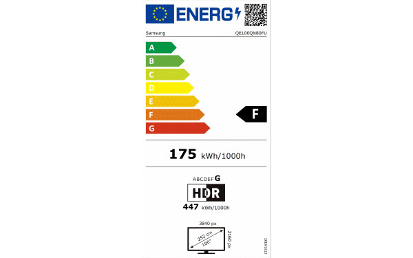 SAMSUNG QE100QN80FUXZT - &Eacute;tiquette &eacute;nergie v2