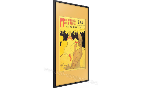 SAMSUNG The Frame QE32LS03T - Vue 3/4 gauche mode portrait sans pieds