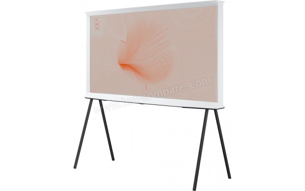 SAMSUNG The Serif 43LS01RA - Vue 3/4 droite avec pieds