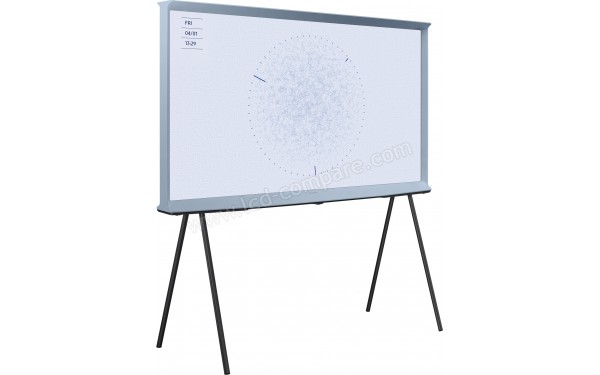 SAMSUNG The Serif QE43LS01TB - Vue 3/4 gauche avec pieds