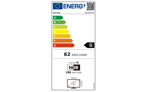 SAMSUNG QE48S85HAEXXH - &Eacute;tiquette &eacute;nergie v2