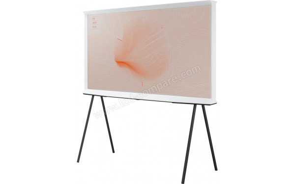 SAMSUNG The Serif QE49LS01RASXXN - Vue 3/4 droite avec pieds