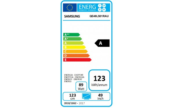SAMSUNG The Serif 49LS01RA - &Eacute;tiquette &eacute;nergie