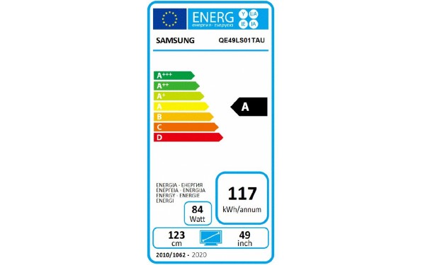 SAMSUNG The Serif QE49LS01TA - &Eacute;tiquette &eacute;nergie