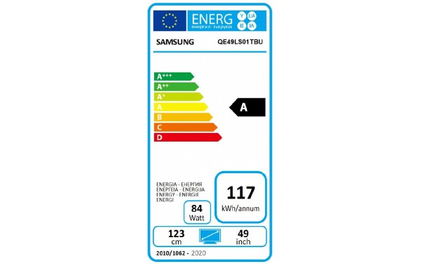 SAMSUNG The Serif QE49LS01TB - &Eacute;tiquette &eacute;nergie