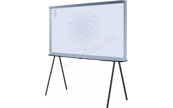 SAMSUNG The Serif QE50LS01TB - Vue 3/4 droite avec pieds