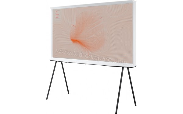 SAMSUNG The Serif 55LS01RA - Vue 3/4 droite sur pieds