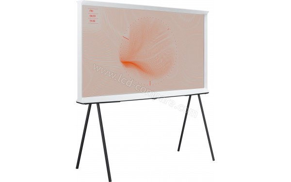 SAMSUNG The Serif QE55LS01TAUXZT - Vue 3/4 gauche avec pieds
