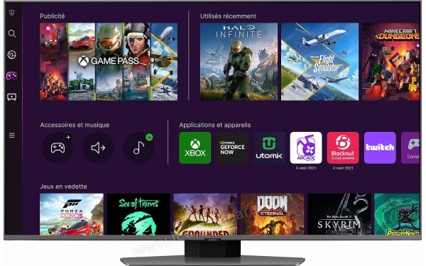 SAMSUNG QE55Q80CATXXH - Vue de face (interface Tizen)