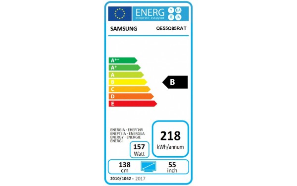 SAMSUNG QE55Q85R - &Eacute;tiquette &eacute;nergie