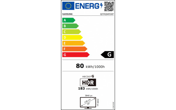 SAMSUNG QE55QN85DBTXXH - &Eacute;tiquette &eacute;nergie v2