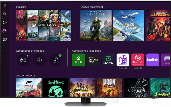SAMSUNG QE55QN90CATXXN - Vue de face (interface Tizen)