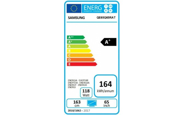 SAMSUNG QE65Q65R - &Eacute;tiquette &eacute;nergie
