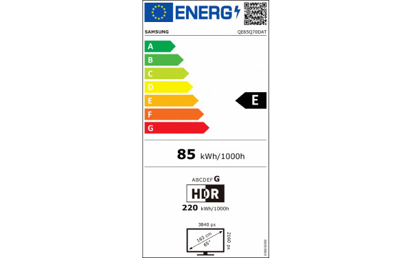SAMSUNG QE65Q70DATXXH - &Eacute;tiquette &eacute;nergie v2