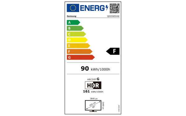 SAMSUNG QE65S85HAEXZT - &Eacute;tiquette &eacute;nergie v2
