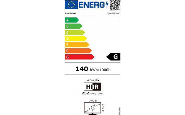 SAMSUNG QE65S95B - &Eacute;tiquette &eacute;nergie v2