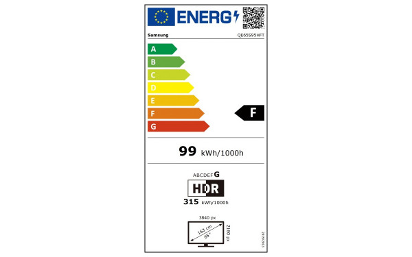 SAMSUNG QE65S95HFTXZT - &Eacute;tiquette &eacute;nergie v2