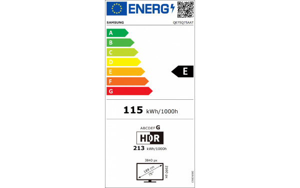 SAMSUNG QE75Q75A - &Eacute;tiquette &eacute;nergie v2