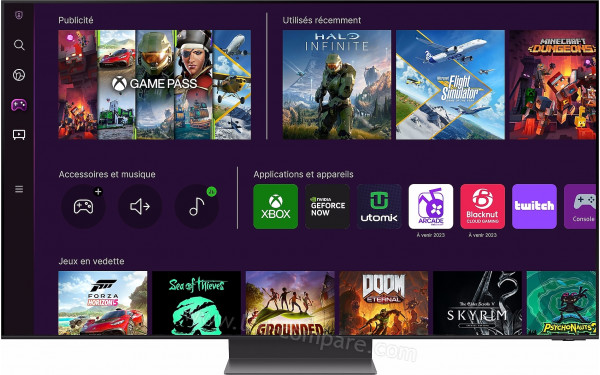 SAMSUNG QE75QN800CTXXN - Vue de face (interface Tizen)