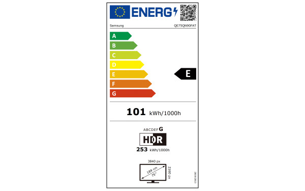 SAMSUNG QE75QN90FATXXH - &Eacute;tiquette &eacute;nergie v2