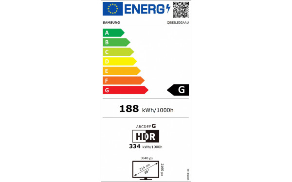 SAMSUNG QE85LS03A - &Eacute;tiquette &eacute;nergie v2