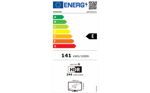 SAMSUNG QE85Q60A - &Eacute;tiquette &eacute;nergie v2