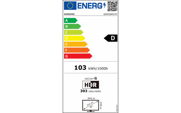 SAMSUNG QE85QN85CATXXN - &Eacute;tiquette &eacute;nergie v2