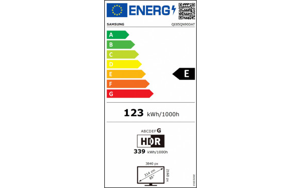 SAMSUNG QE85QN90DATXXH - &Eacute;tiquette &eacute;nergie v2