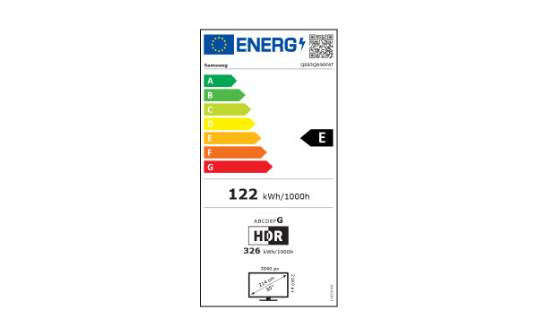 SAMSUNG QE85QN90FATXZT - &Eacute;tiquette &eacute;nergie v2