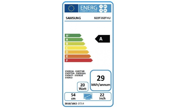 SAMSUNG S22F352FHU - &Eacute;tiquette &eacute;nergie