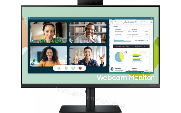 SAMSUNG S24A400VEU - Vue de face avec webcam