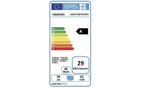 SAMSUNG S24F352FHU - &Eacute;tiquette &eacute;nergie