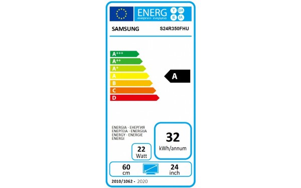 SAMSUNG S24R350FHU - &Eacute;tiquette &eacute;nergie