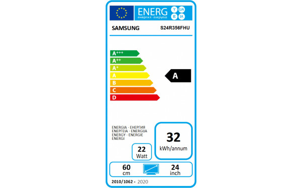 SAMSUNG S24R356FHU - &Eacute;tiquette &eacute;nergie