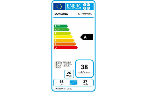 SAMSUNG S27AM502NU - &Eacute;tiquette &eacute;nergie