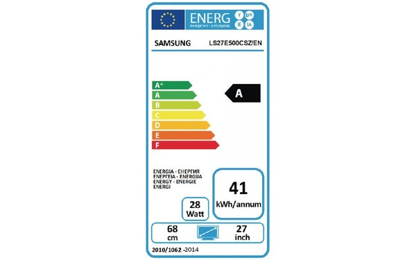 SAMSUNG S27E500C - &Eacute;tiquette &eacute;nergie