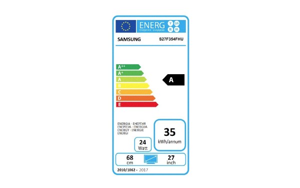 SAMSUNG S27F354FHU - &Eacute;tiquette &eacute;nergie