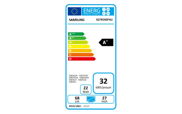 SAMSUNG S27R350FHU - &Eacute;tiquette &eacute;nergie