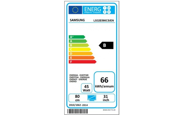 SAMSUNG S32E590C - &Eacute;tiquette &eacute;nergie