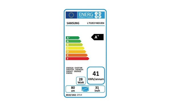 SAMSUNG T32E316EX - &Eacute;tiquette &eacute;nergie