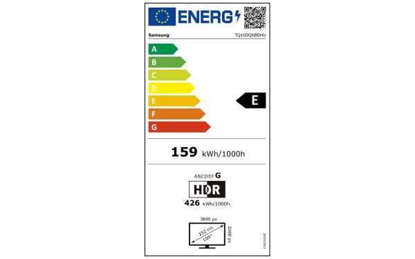 SAMSUNG TQ100QN80H - &Eacute;tiquette &eacute;nergie v2