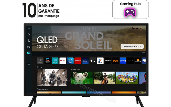 SAMSUNG TQ32Q50A - Vue de face (interface Tizen)