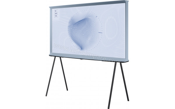 SAMSUNG The Serif TQ43LS01BH - Vue 3/4 droite avec support