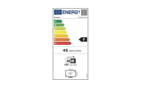 SAMSUNG TQ43QN72H - &Eacute;tiquette &eacute;nergie v2