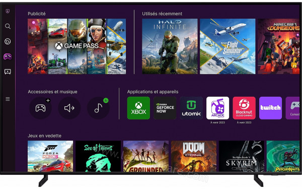 SAMSUNG TQ50Q65C - Vue de face (interface Tizen)