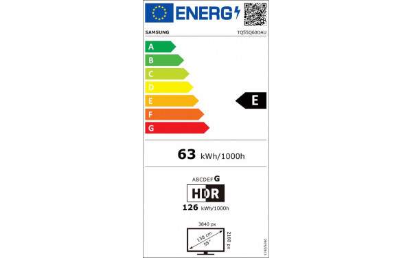SAMSUNG TQ55Q60D - &Eacute;tiquette &eacute;nergie v2